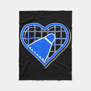 Manta Polar Corazón Azul Badminton Para Los Amantes De Badmint