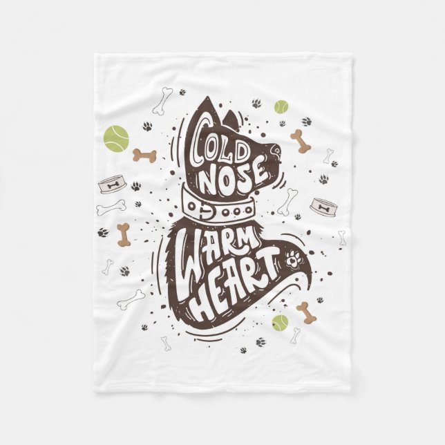 Manta Polar Corazón cálido de la nariz fría (Anverso)