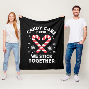 Manta Polar Corazón de Caramelo de Navidad Nos mantenemos Junt