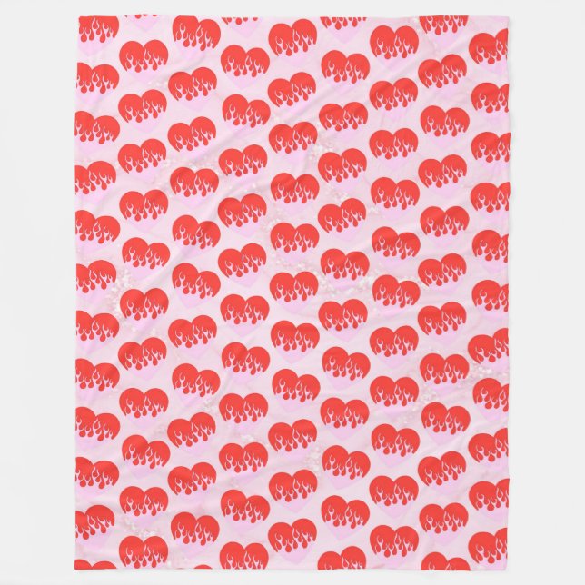 Manta Polar Corazón de Fuego (Anverso)