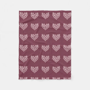 Manta Polar Corazón de huella de tracción