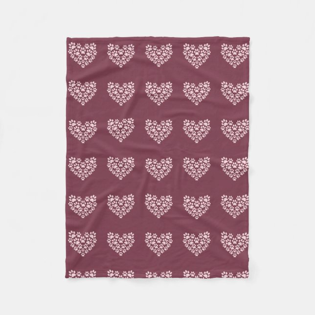 Manta Polar Corazón de huella de tracción (Anverso)
