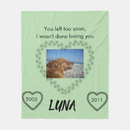 Manta Polar Corazón de impresión de garras de sensibilización 