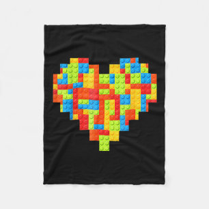 Manta Polar Corazón de la construcción de ladrillos en bloques