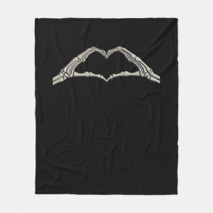 Manta Polar Corazón de manos óseas activo