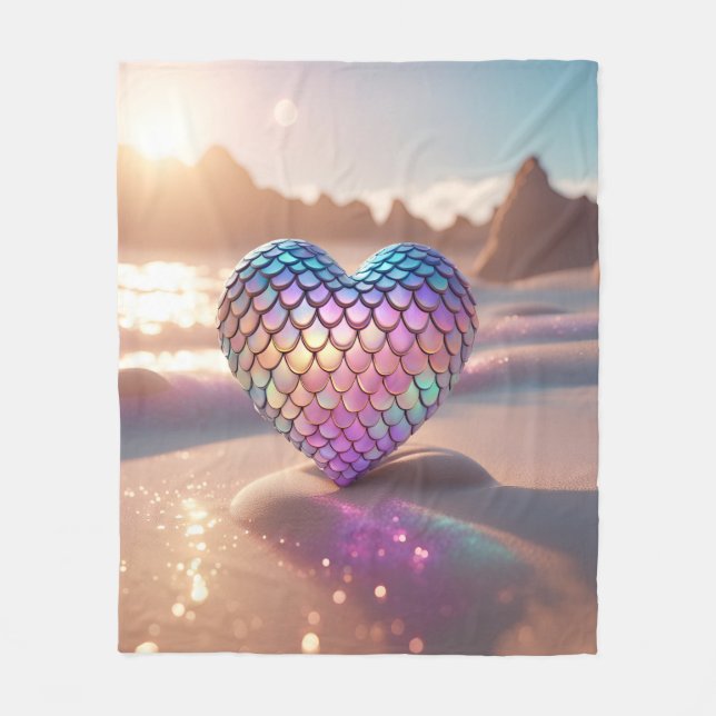 Manta Polar Corazón de Sirena (Anverso)