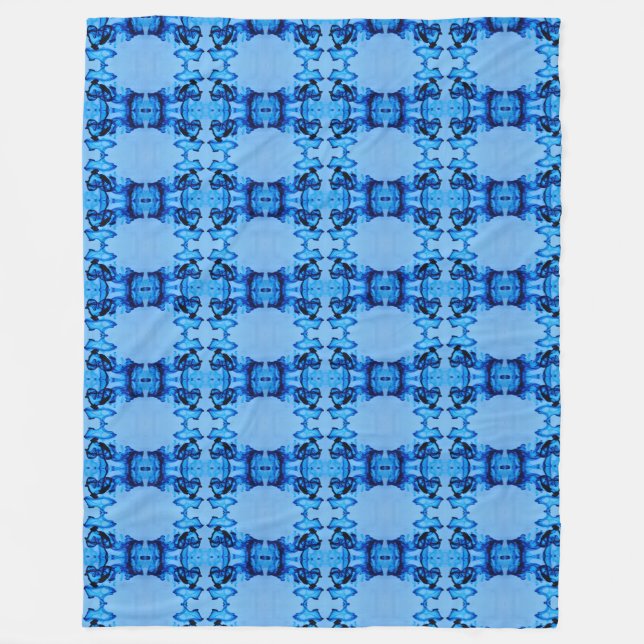 Manta Polar Corazón de tinte azul (Anverso)