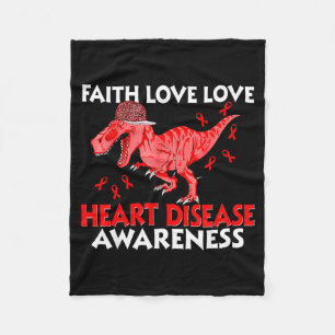 Manta Polar Corazón Fe Esperanza Amor Conciencia de la enferme