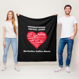 Manta Polar Corazón Rojo AMANTE DEL CAFÉ