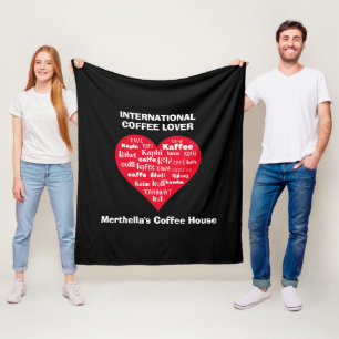 Manta Polar Corazón Rojo AMANTE DEL CAFÉ