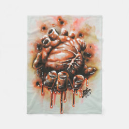 Manta Polar Corazón sangrante