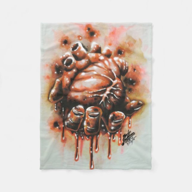 Manta Polar Corazón sangrante (Anverso)