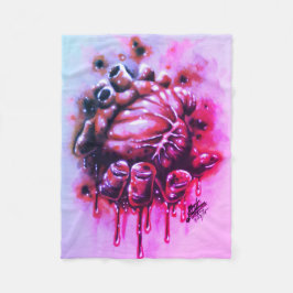 Manta Polar Corazón sangrante