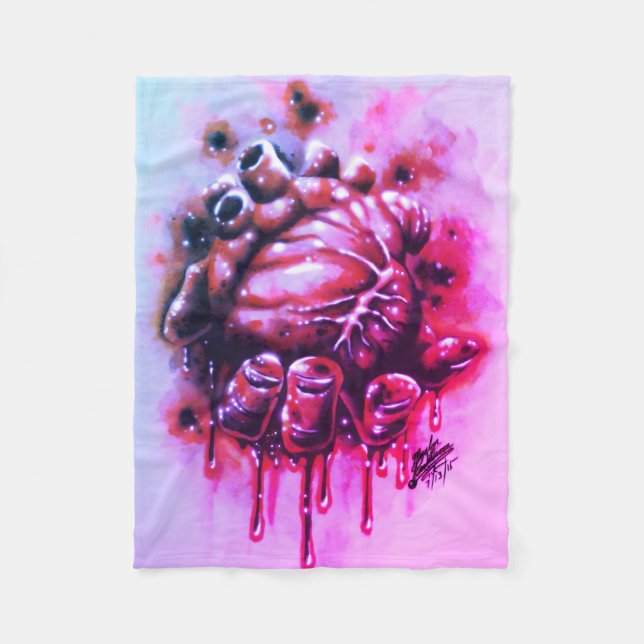 Manta Polar Corazón sangrante (Anverso)