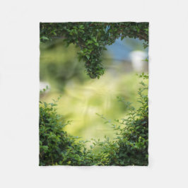 Manta Polar Corazón Topiario Verde