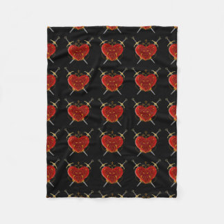 Manta Polar Corazón Y Dagas Fleece Blanket
