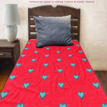 Corazón y flecha turquesa