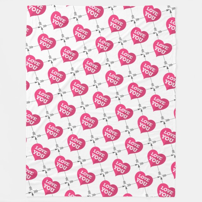 Manta Polar Corazones (Anverso)