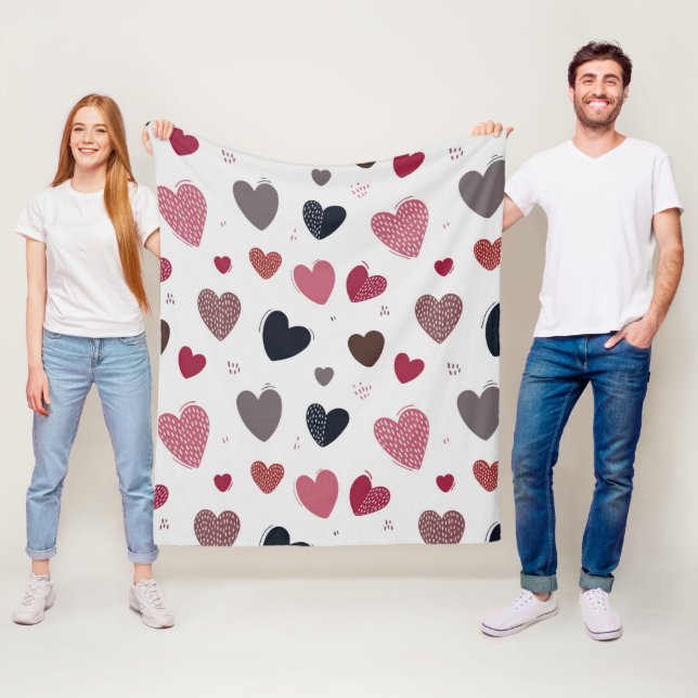 Manta Polar Corazones 3 (In situ)