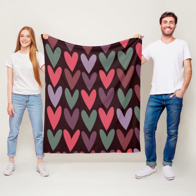 Manta Polar Corazones 6 (In situ)