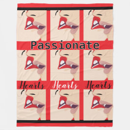 Manta Polar Corazones apasionados