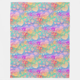 Manta Polar Corazones de amor - Patrón sin foco 1