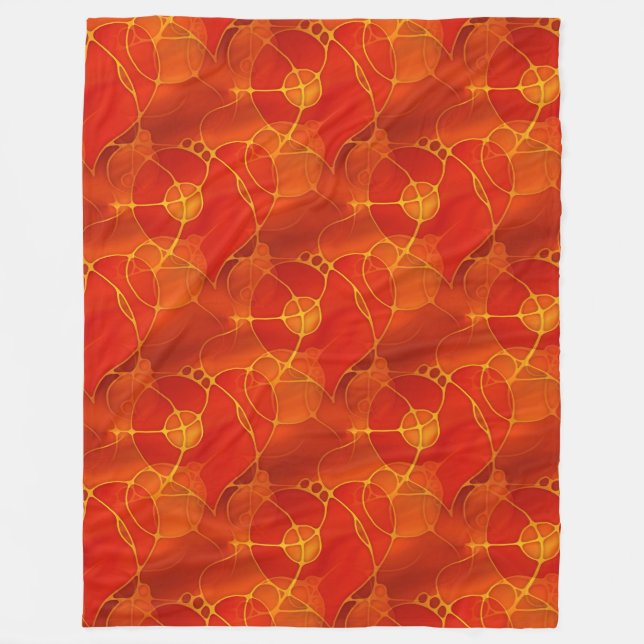 Manta Polar Corazones de amor - Patrón sin foco 9 (Anverso)