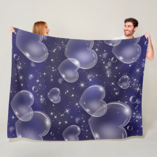 Manta Polar Corazones de burbujas azules adoran el estilo de G