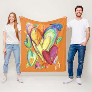 Manta Polar Corazones de curación Personalizados de fresa de 