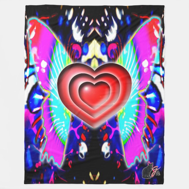 Manta Polar Corazones De Glys Fleece Blanket (Anverso)