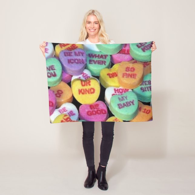 Manta Polar Corazones del caramelo de la tarjeta del día de (In situ)