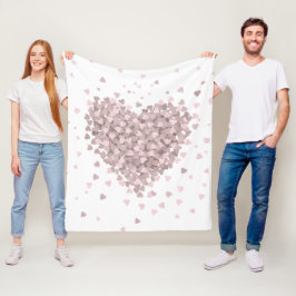 Manta Polar Corazones flotantes bonitos de San Valentín