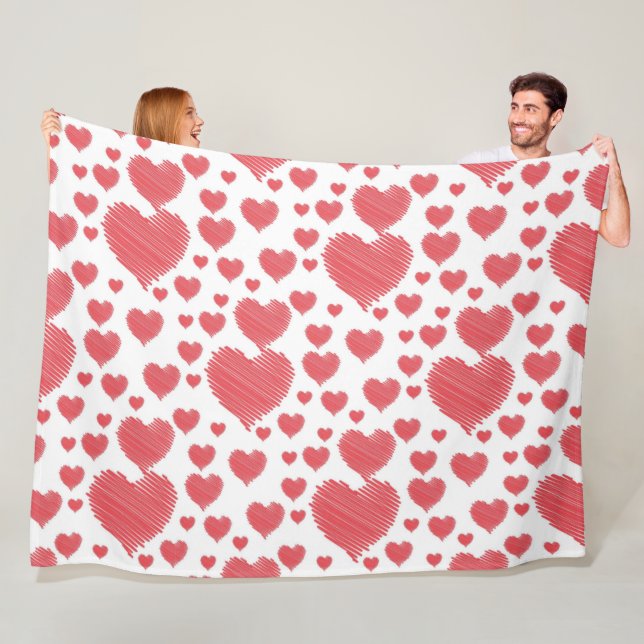 Manta Polar Corazones grises (In situ)