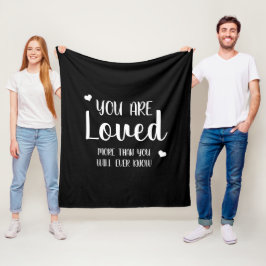 Manta Polar Corazones Negros Blancos Rústicos País Te Amamos