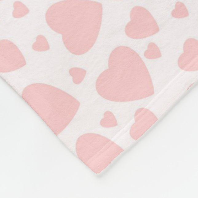 Manta Polar corazones Pale Pinkmono (Esquina)