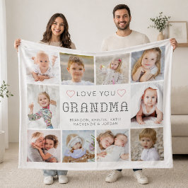 Manta Polar Corazones Personalizados Te Amo Abuela 10 Fotos