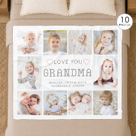 Manta Polar Corazones Personalizados Te Amo Abuela 10 Fotos