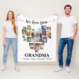 Manta Polar Corazones Personalizados Te Amo Abuela 21 Foto
