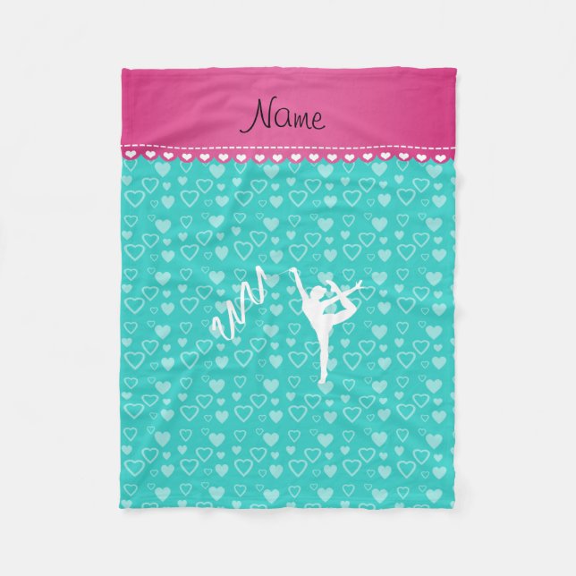 Manta Polar Corazones rítmicos conocidos personalizados de la (Anverso)