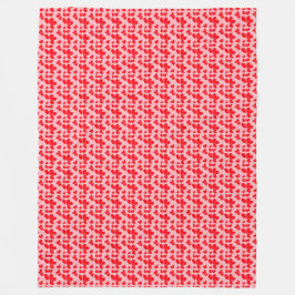 MANTA POLAR CORAZONES ROJOS Y BLANCOS