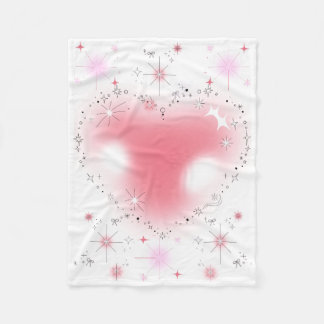 Manta Polar Corazones y destellos bebé
