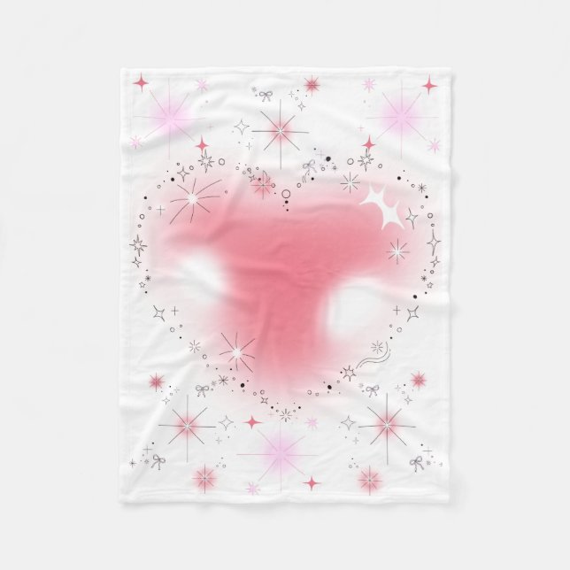 Manta Polar Corazones y destellos bebé (Anverso)