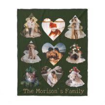 Corazones y foto de Navidad