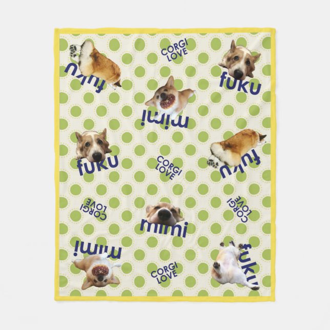 Manta Polar corgi blanket (Anverso)