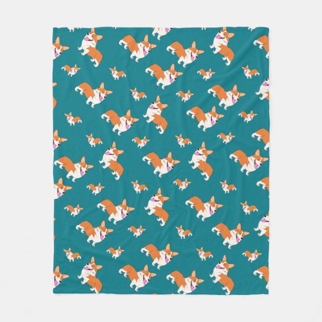 Manta Polar Corgi de risa Galés (Anverso)