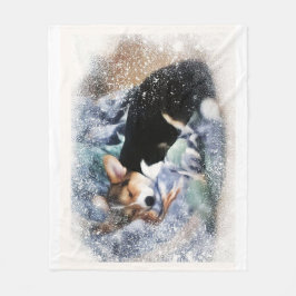 Manta Polar Corgi galés durmiente