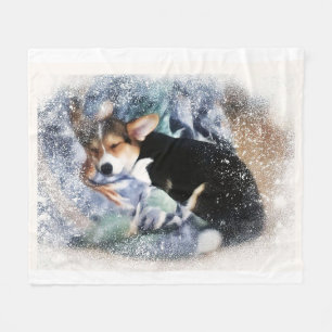 Manta Polar Corgi galés durmiente