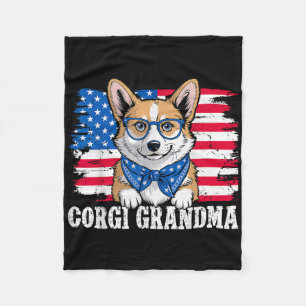 Manta Polar Corgi Grandma Usa Patriotic Dog Lover 4 De Julio