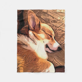 Manta Polar Corgi soñoliento