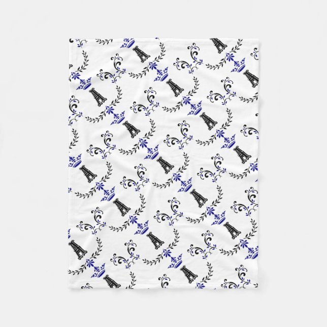 Manta Polar Corona Guirnalda Monograma A (Anverso)